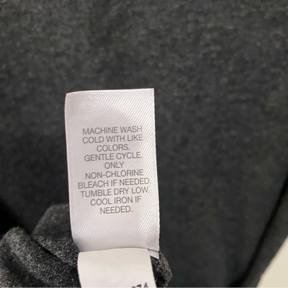 J. Jill Wearever Dress Womens 2X Gray Midi Stretch Jersey Tie Front Long Sleeve - Picture 4 of 6